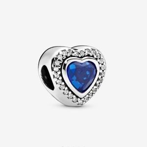 Sparkling Blue Heart Charm Pandora